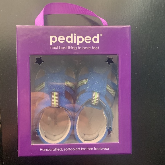 Pediped Gustan Blue Lime Baby Sandal 6-12 months - Picture 6 of 7